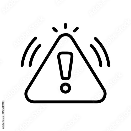 Information Warning Panel with Alert Symbol Icon Design