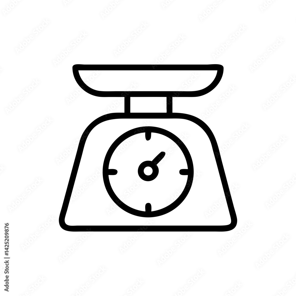 Kitchen Scale for Measuring Ingredients Icon Design Kitchen Scale for Measuring Ingredients Icon Design