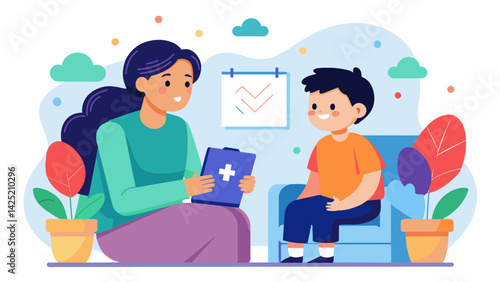 A parent struggling to connect with their child finding a new understanding and bond through family therapy..