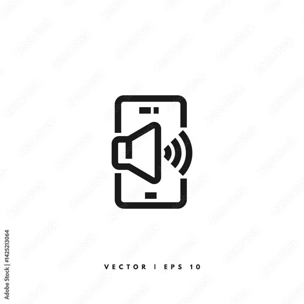 Speaker Icon. Editable Stroke Speaker Icon. Editable Stroke