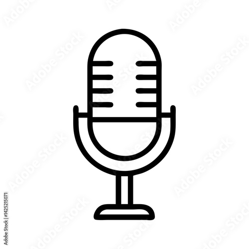 Podcast Microphone Symbol Icon Design