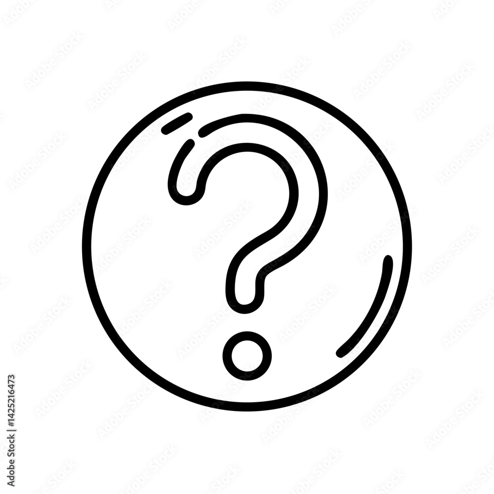 Question Mark Inside Circular Icon Design Question Mark Inside Circular Icon Design