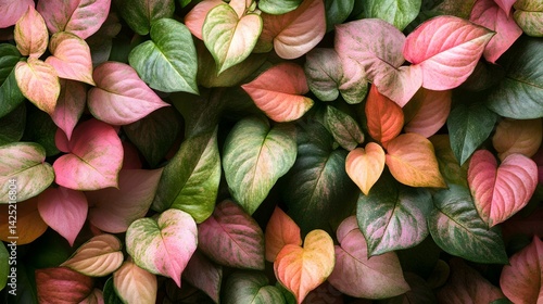Wallpaper Mural Vibrant Pink and Green Philodendron Leaves Lush Tropical Foliage Background Texture Torontodigital.ca