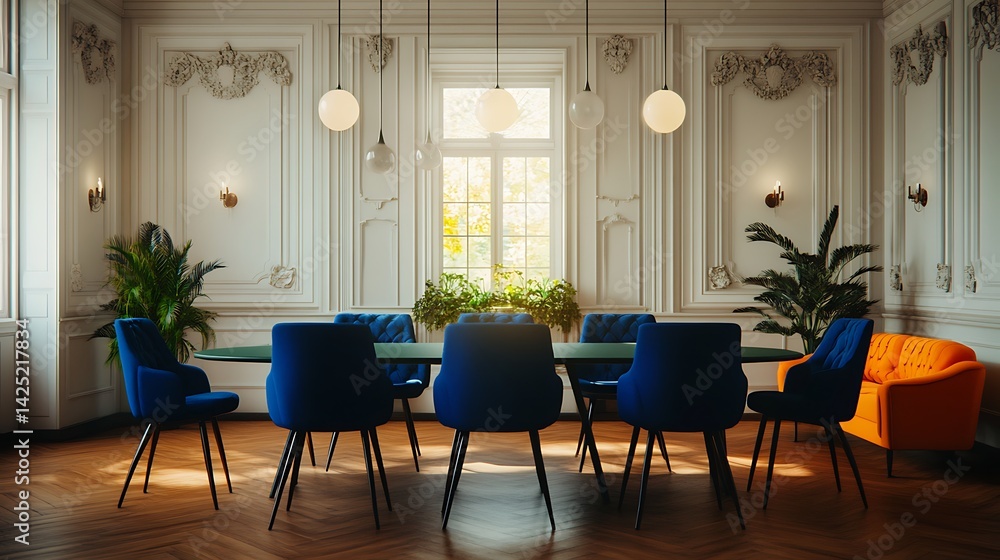 Elegant meeting room with natural light Elegant meeting room with natural light