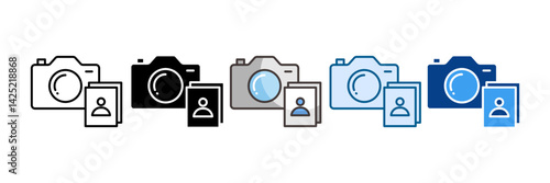 Camera Icon Set Multiple Style Collection
