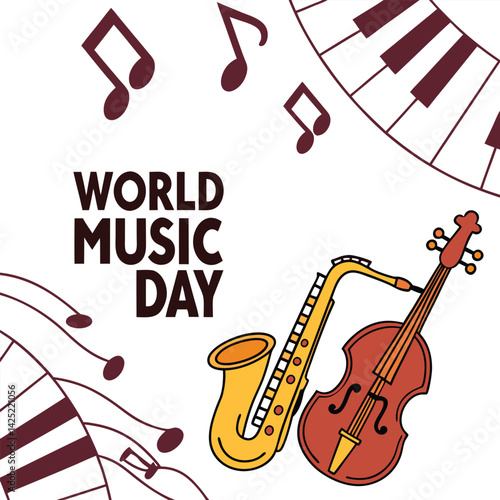 Melodious musical notes dance with the bow across the violin strings, a classical instrument of artistic sound