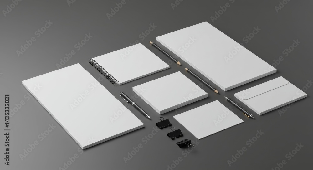 Blank Stationery Mockup Set for Branding Design Blank Stationery Mockup Set for Branding Design