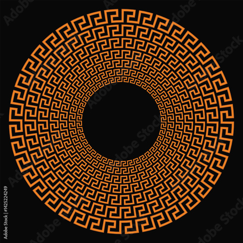 Modern greek key pattern design for social media template background