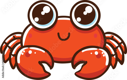 crab with claws animal cartoon comic style
