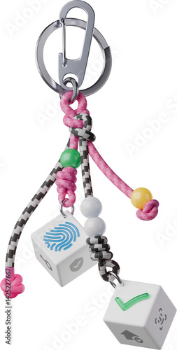 keychain with security icons