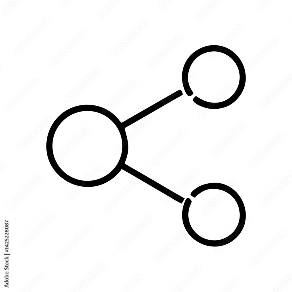 Share Symbol with Nodes Icon Design Share Symbol with Nodes Icon Design