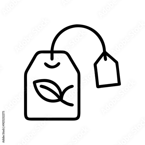 Tea Bag with Leaf Icon Design