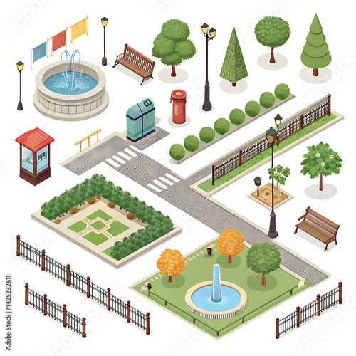 isometric set of isometric buildings