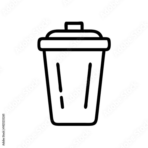 Trash Can for Delete Action Icon Design