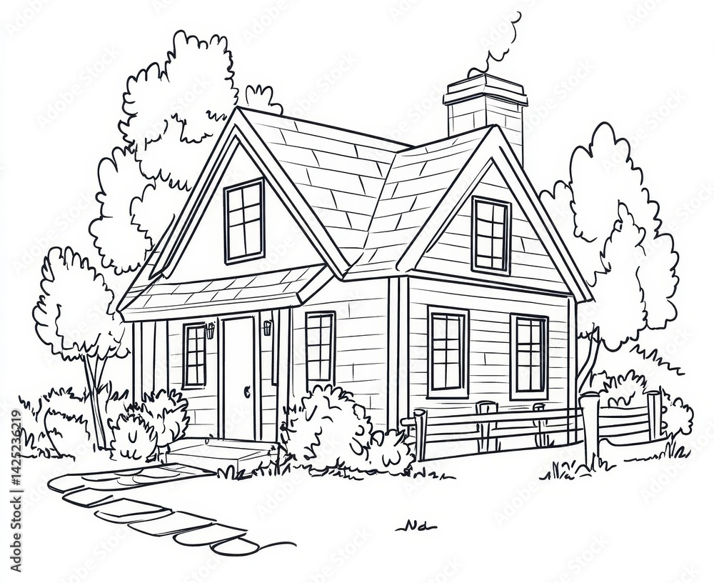 sketch of house sketch of house