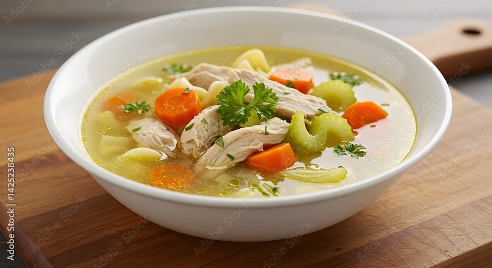 Chicken Noodle Soup with Carrots Celery and Parsley Chicken Noodle Soup with Carrots Celery and Parsley