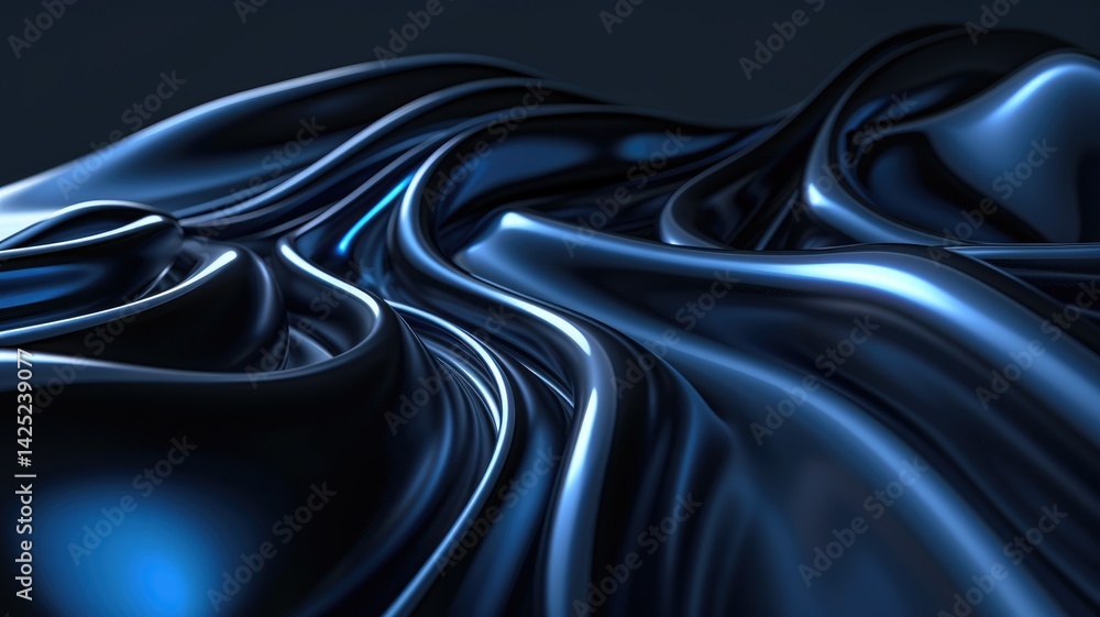 Fototapeta premium Abstract vivid color wave express and emphasize energetic signal. Seamless texture of vividness curve swirling convey sense of harmony and wonderful scene perfect for effect and graphic design. AIG53.