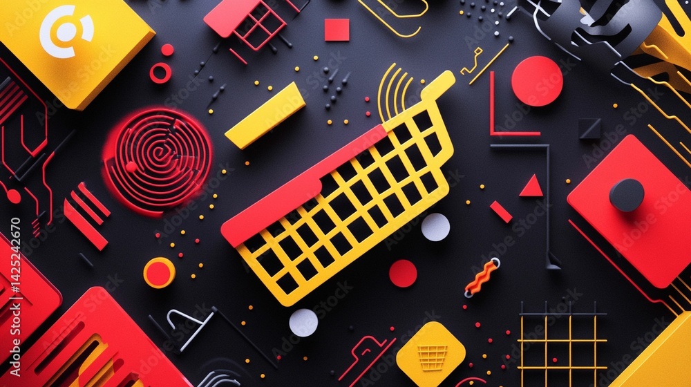 a vibrant sales flyer for an online store a vibrant sales flyer for an online store