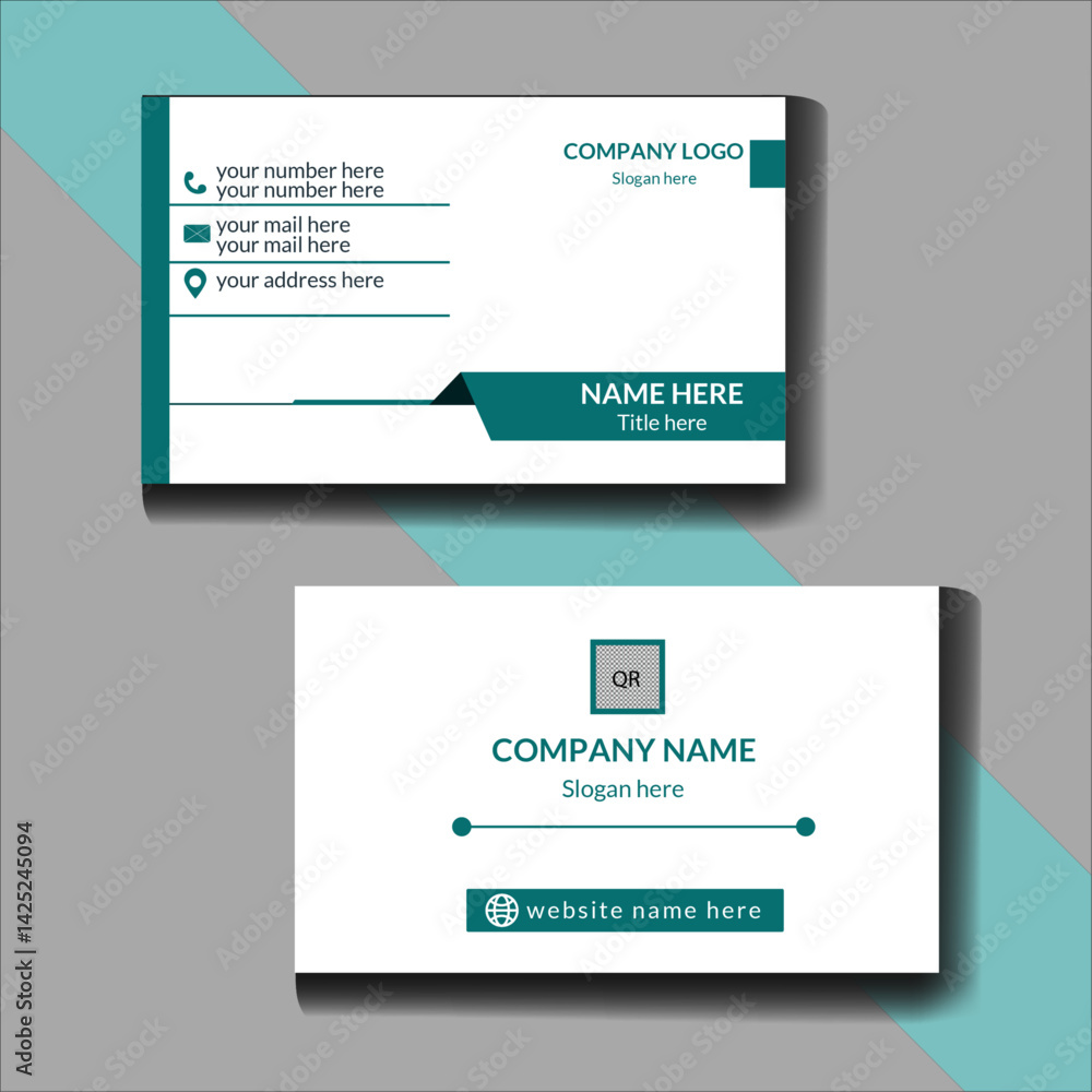 Naklejka premium creative professional business card template design