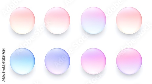 Delicate, pastel-hued circles in soft gradient