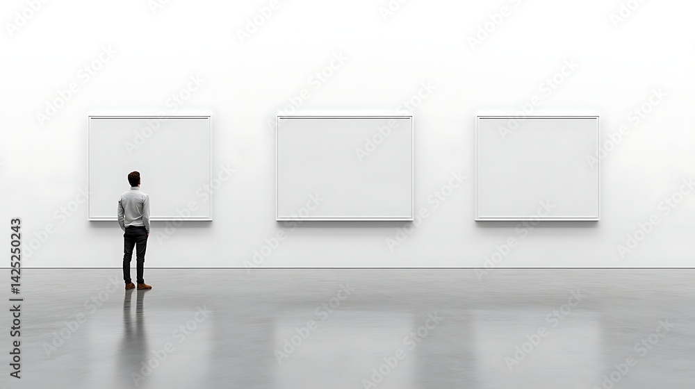 Fototapeta premium Empty gallery, contemplation