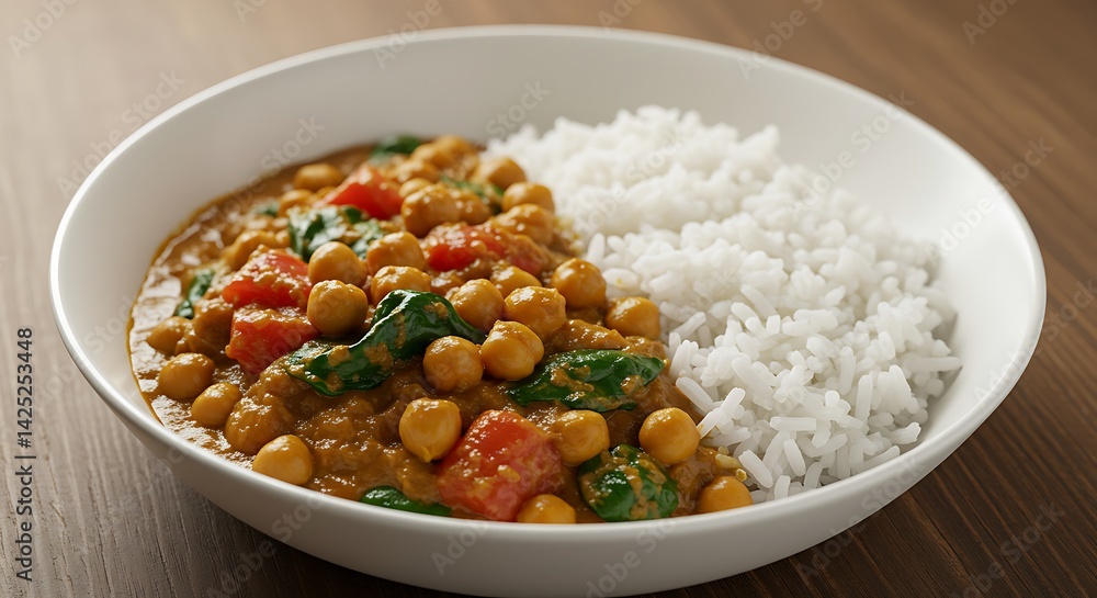 Chickpea Curry with Rice Bowl Chickpea Curry with Rice Bowl