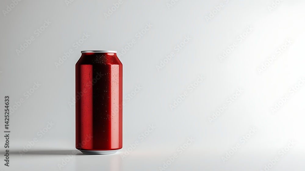 Red soda can on a plain background Red soda can on a plain background