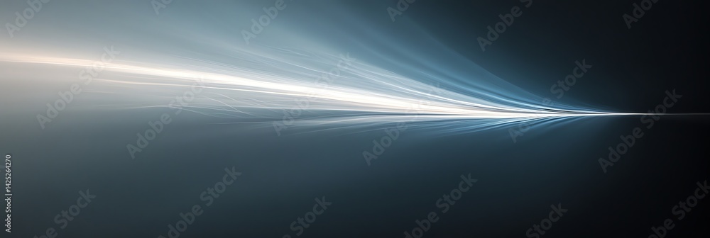 Abstract Light Streaks Emanating From Horizon Creating a Sense of Speed Abstract Light Streaks Emanating From Horizon Creating a Sense of Speed