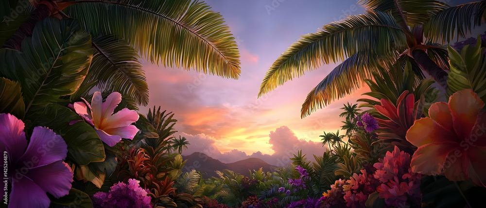 Tropical Sunset Paradise Tropical Sunset Paradise