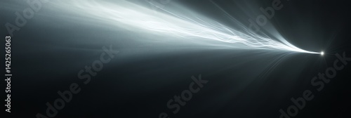 Glowing Light Streaks Converging on a Single Point in Dark Space