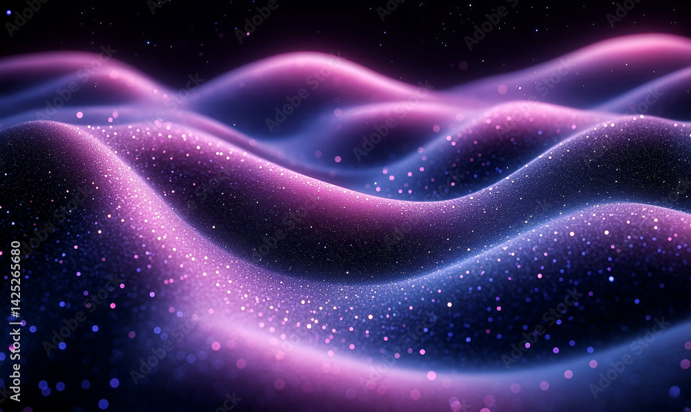 Obraz premium Abstract purple blue flowing forms background texture