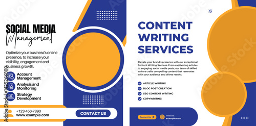 Digital business marketing social media post & web bannerDigital business marketing social media post and web banner