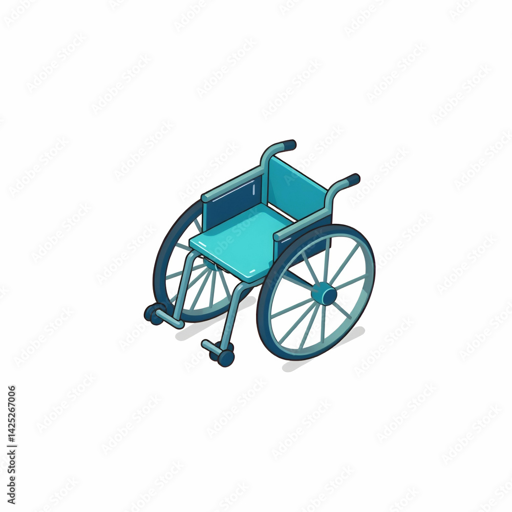 Fototapeta premium Silhouette of a disabled man in a wheelchair at sunset