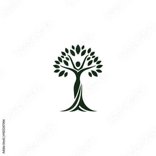 Tree nature goddess logo