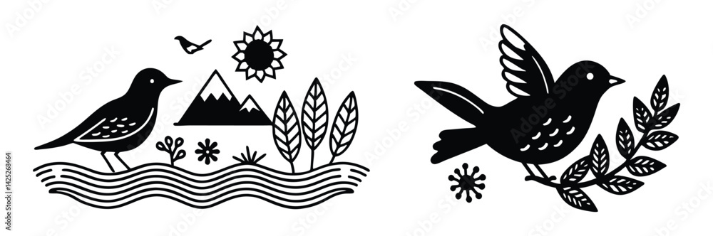 Fototapeta premium Celebration Hands Holding Wine Glasses Minimalist Cheers Vector Illustration