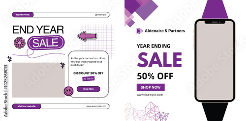 Digital business marketing social media post & web bannerDigital business marketing social media post and web banner