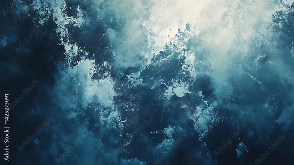 Obraz premium Dramatic Dark Blue Sky Cloudscape.