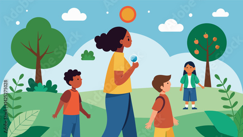 A mindful nature walk where children are guided to observe the changes in nature around them and reflect on the importance of being aware and.