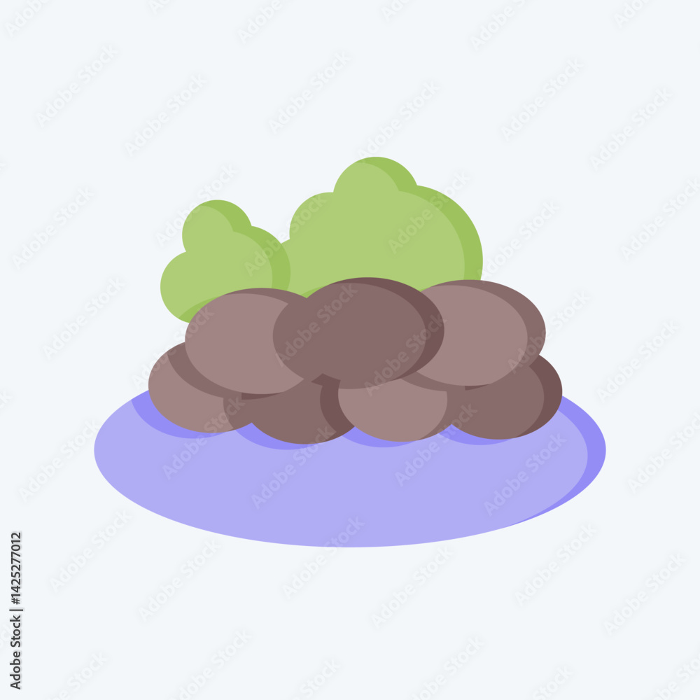 Fototapeta premium Icon Kazy. related to Kazakhstan symbol. flat style. design editable