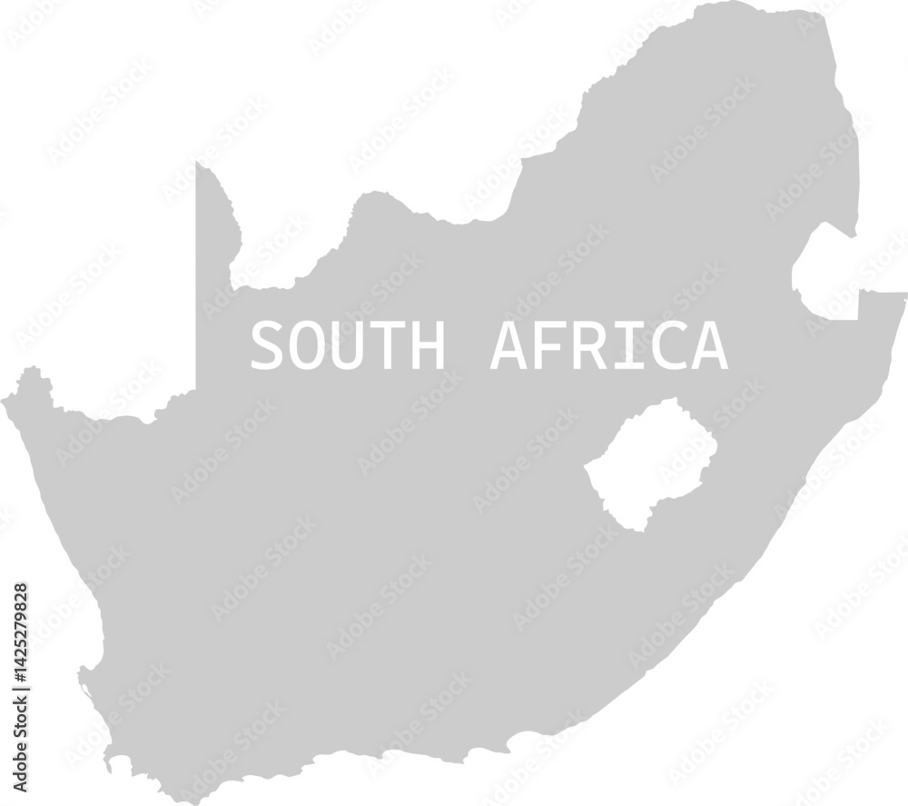 Obraz premium South Africa Country Map And Flag Art