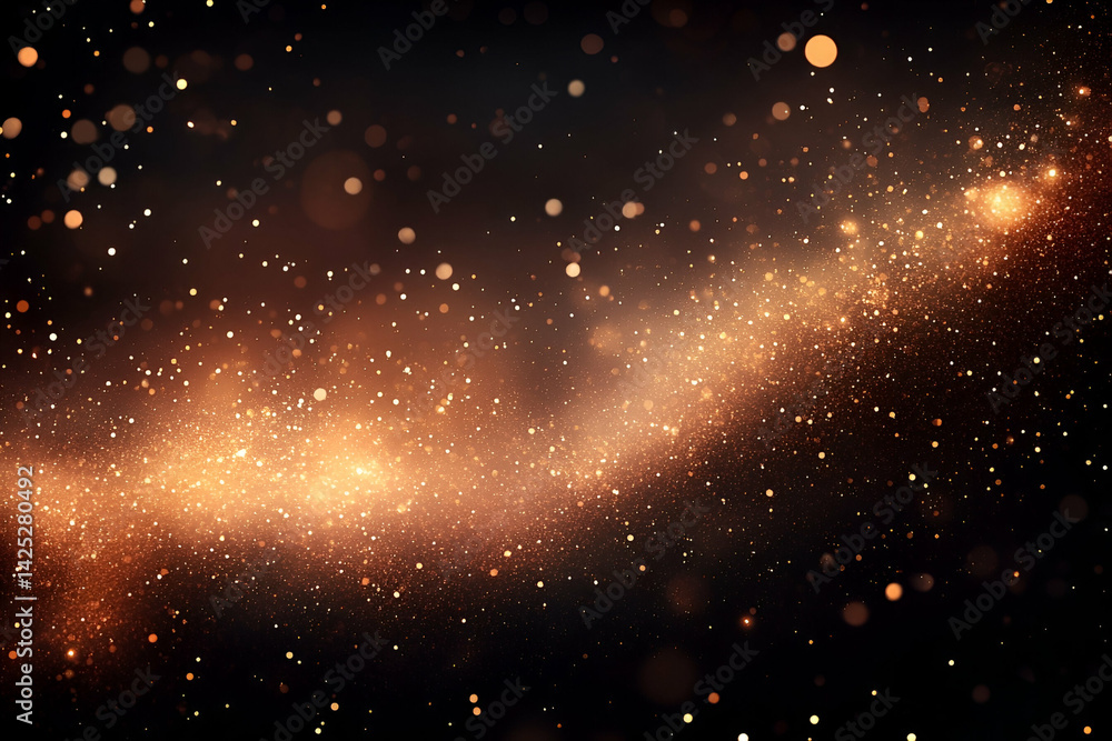 Fototapeta premium Cosmic nebula orange brown space background