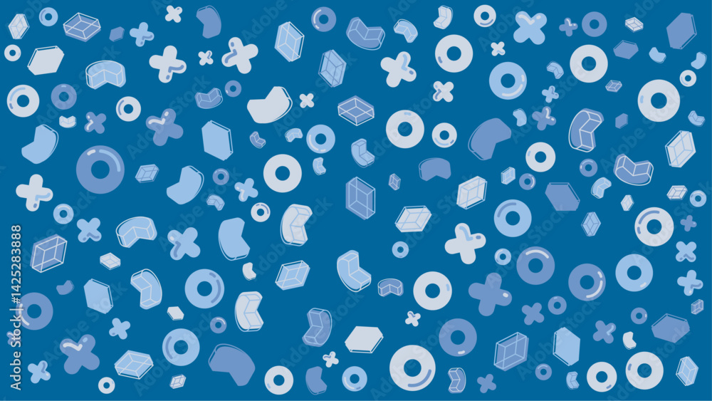 Blue geometric shapes on a blue background. Suitable for digital designs, abstract backgrounds, modern art concepts, and geometric pattern projects. Blue geometric shapes on a blue background. Suitable for digital designs, abstract backgrounds, modern art concepts, and geometric pattern projects.