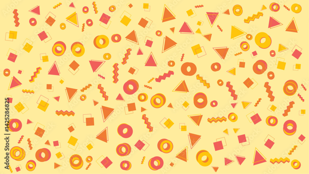 Yellow background with red and yellow geometric shapes. Great for modern designs, abstract concepts, digital backgrounds, and vibrant patterns. Yellow background with red and yellow geometric shapes. Great for modern designs, abstract concepts, digital backgrounds, and vibrant patterns.