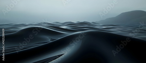 Obraz na płótnie Dark, Rolling Waves w salonie
