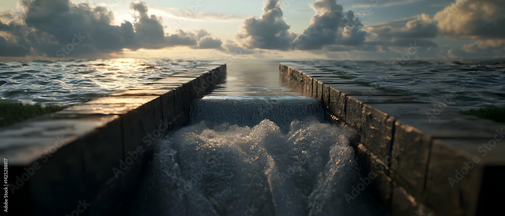 Waterfall Channel at Dawn