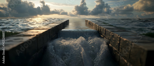 Waterfall Channel at Dawn
