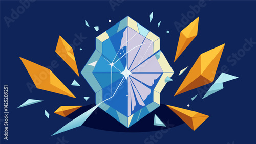 An image of a broken mirror being pieced together with ketamine crystals symbolizing how the drug can help mend fractured thoughts and perceptions..