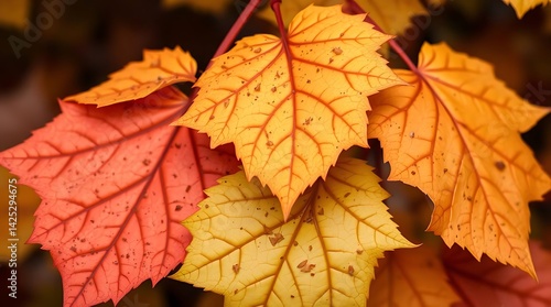 Wallpaper Mural High-resolution stock photo of adorable and charming autumn leaves, showcasing cute features. The image is of professional commercial quality Torontodigital.ca