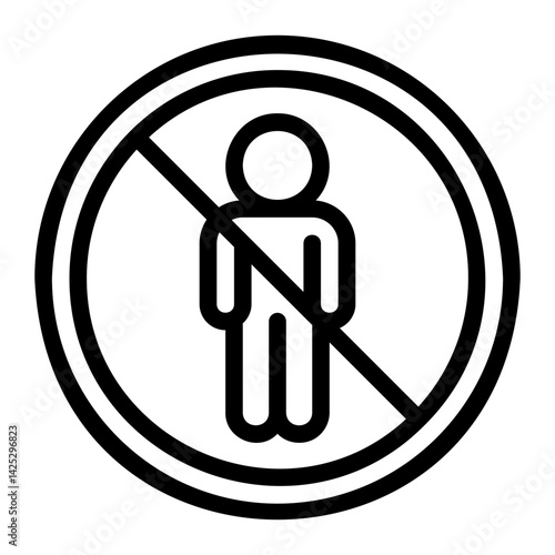 pedestrians line icon