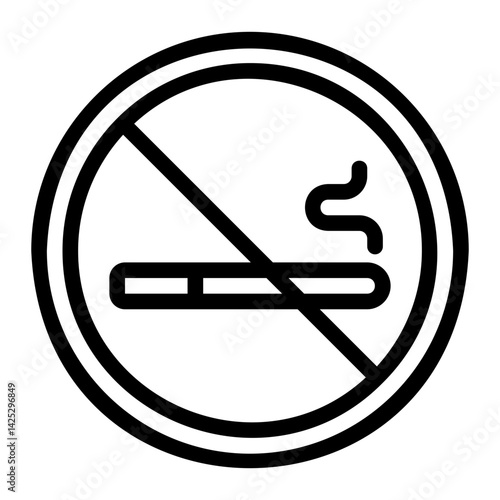 no smoking line icon